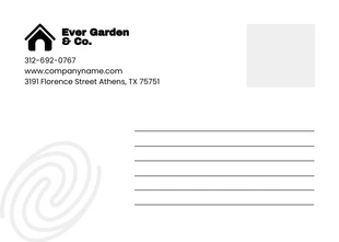 Light Grey Minimalist Business Agent Postcard - Seite 2