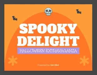 Free  Template: Orange Spooky Delight Presentación de Halloween