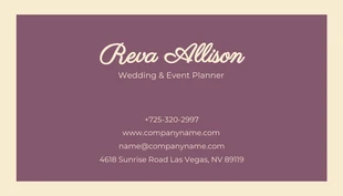 Dark Purple And Yellow Classic Aesthetic Event Planner Business Card - Pagina 2