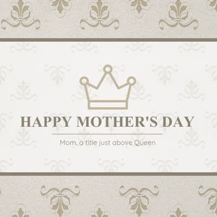 Free  Template: Tarjeta del Día de la Reina Madre