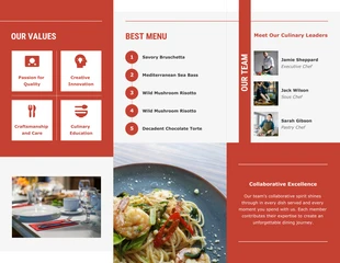 Red And Grey Modern Restaurant Food Brochure - صفحة 2