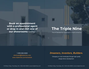 business  Template: Brochure bi-pli de l'immobilier résidentiel