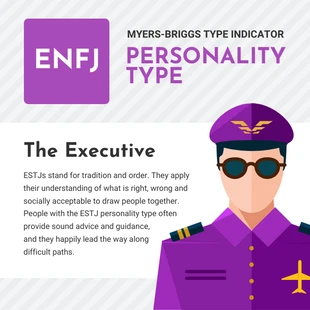 premium  Template: نوع شخصية ENFJ على Instagram Post