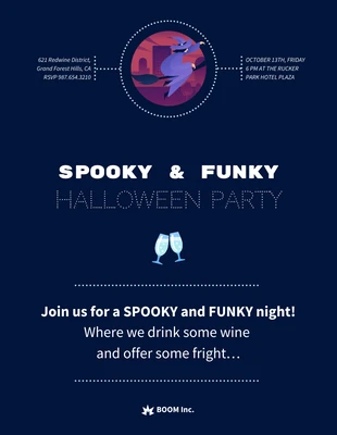 Free  Template: Modèle d'invitation à une fête d'Halloween