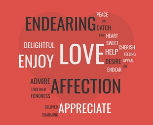 business  Template: Love Wordcloud