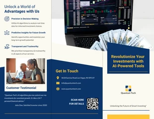 Free  Template: AI-Powered Investment Tools Z-Fold Brochure