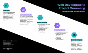 Free Template: Plantilla Resumen del Proyecto de una Página