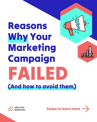 Free  Template: Modelo de carrossel do LinkedIn sobre erros de marketing de conteúdo