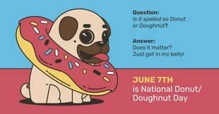 premium  Template: Cute National Donut Day Facebook Post