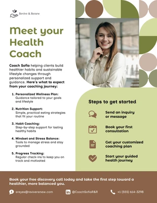 business Template: Health Coach Flyer Template