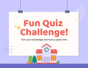 Free  Template: Purple and Yellow Fun Quiz Presentation