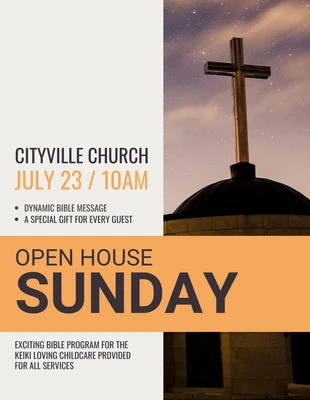 premium  Template: Simple Church Open House Event Flyer