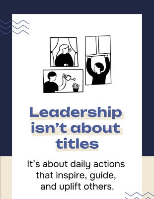 business  Template: Modèle d'affiche typographique sur le leadership au quotidien