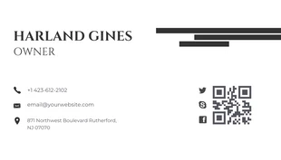 Black & White Hair Salon Business Card - Página 2