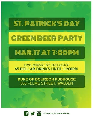 St. Patrick's Day Beer Party Event Flyer