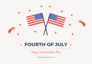 Free  Template: Red Blue 4th of July United States