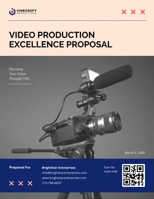 business  Template: Vorlage für einen Geschäftsvorschlag für die Videoproduktion