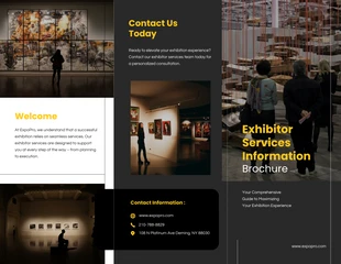 Free  Template: Exhibitor Services Information Brochure