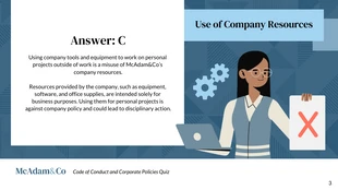 Code of Conduct and Corporate Policies Quiz Presentation - Page 3