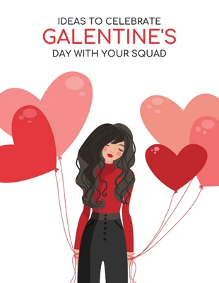 Free  Template: Galentine's Day Ideas Pinterest Post
