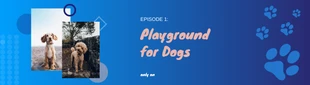 Free  Template: Banner do YouTube do Vlog de Cães