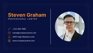 Navy And White Professional Lawyer Business Card - Página 2