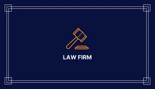 Free  Template: Navy And White Professional Lawyer Business Card