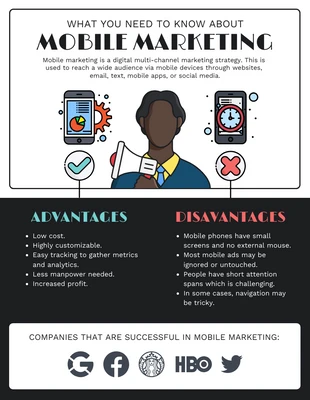 Free  Template: Infografik zum mobilen Marketing