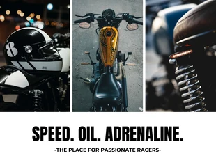 Free  Template: Colagem de fotos de motocicletas