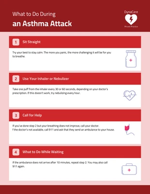 Free  Template: Rote Infografik zum Gesundheitswesen