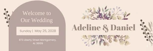 Free  Template: Rustic Floral Wedding Banner