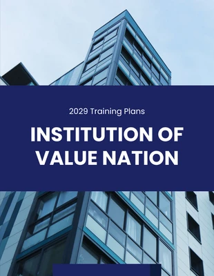 Free  Template: Blue And White Simple Minimalist Institution Training Plans