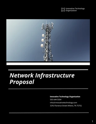Free  Template: Black Network Infrastructure Proposal