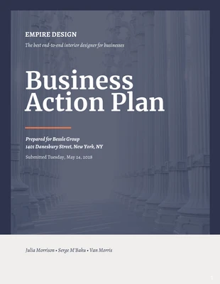 business  Template: Plan de acción empresarial profesional