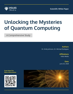 premium  Template: Scientific Quantum Computing White Paper Template