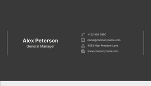Black Simple Professional Business Card - page 2