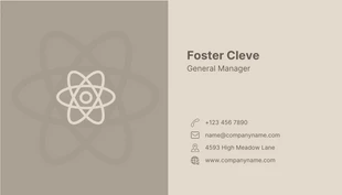 Cream Classic Simple Business Card - page 2