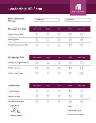 premium  Template: Purple Pastel Leadership HR Form