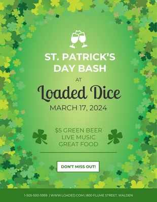 St. Patricks Day Bash Event Flyer