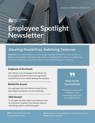 premium  Template: Employee Spotlight Newsletter