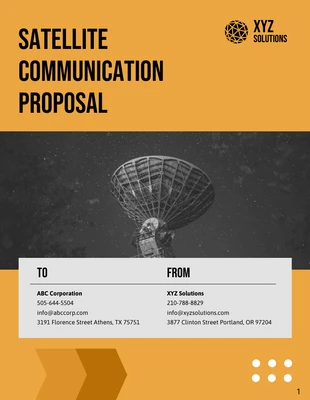 business  Template: اقتراح الاتصالات عبر الأقمار الصناعية