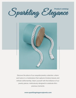 business  Template: Catalogue de bijoux bleu sarcelle doux et simples