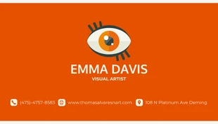 Broken White And Orange Simple Professional Painting Business Card - صفحة 2