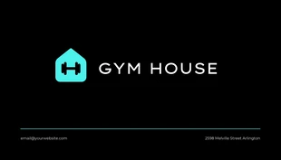 Blue and Black Gym Business Card - page 2