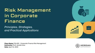 business interactive Template: Finance Risk Management Lecture Presentation