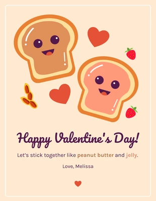 Free  Template: Happy Valentines Day Karte