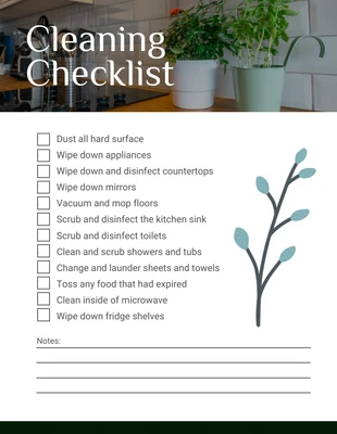 Free  Template: Weiße einfache Checkliste für die Reinigung von Fotocollagen