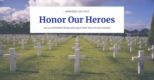 Free  Template: Honor Memorial Day Facebook Post