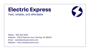 Blue Electric Clean Business Card Electrician - Pagina 2