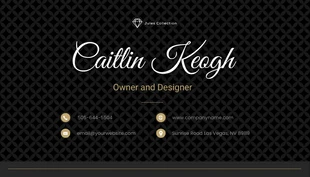Black and Gold Luxury Jewelry Business Card - صفحة 2